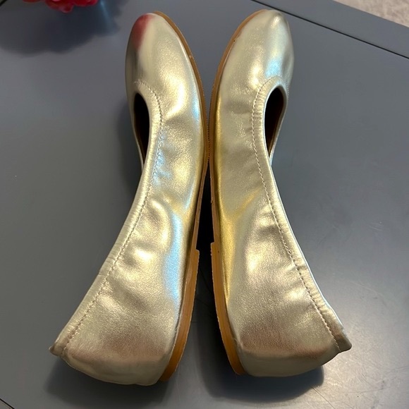 Dream Pairs Gold Metallic Round Toe Cushioned Ballet Flat Wedding Shoes - Picture 8 of 13